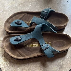 Birkenstock Teal and Brown Sandals